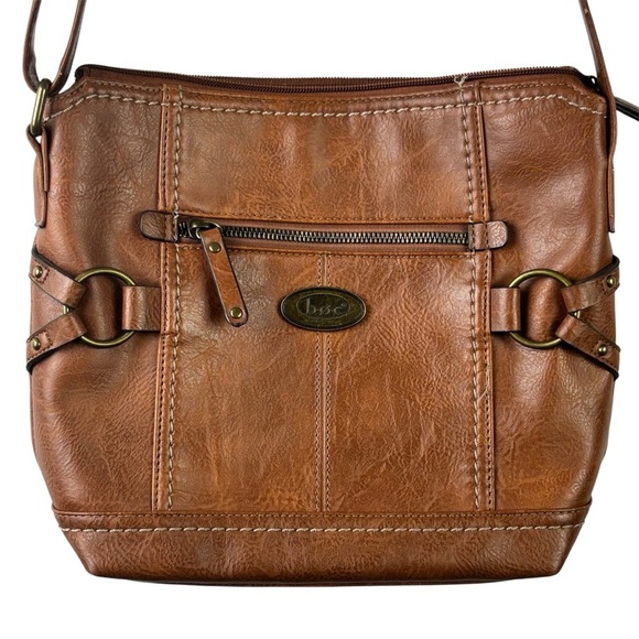 BOC Born Concepts Crossbody Shoulder Bag Brown Faux Leather Boho Festival - Picture 2 of 16
